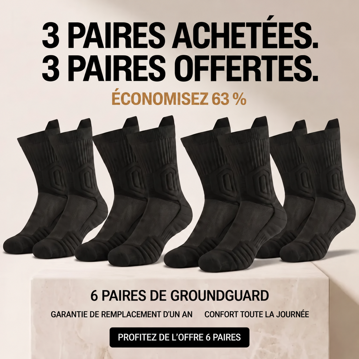 Chaussettes de travail coussinées