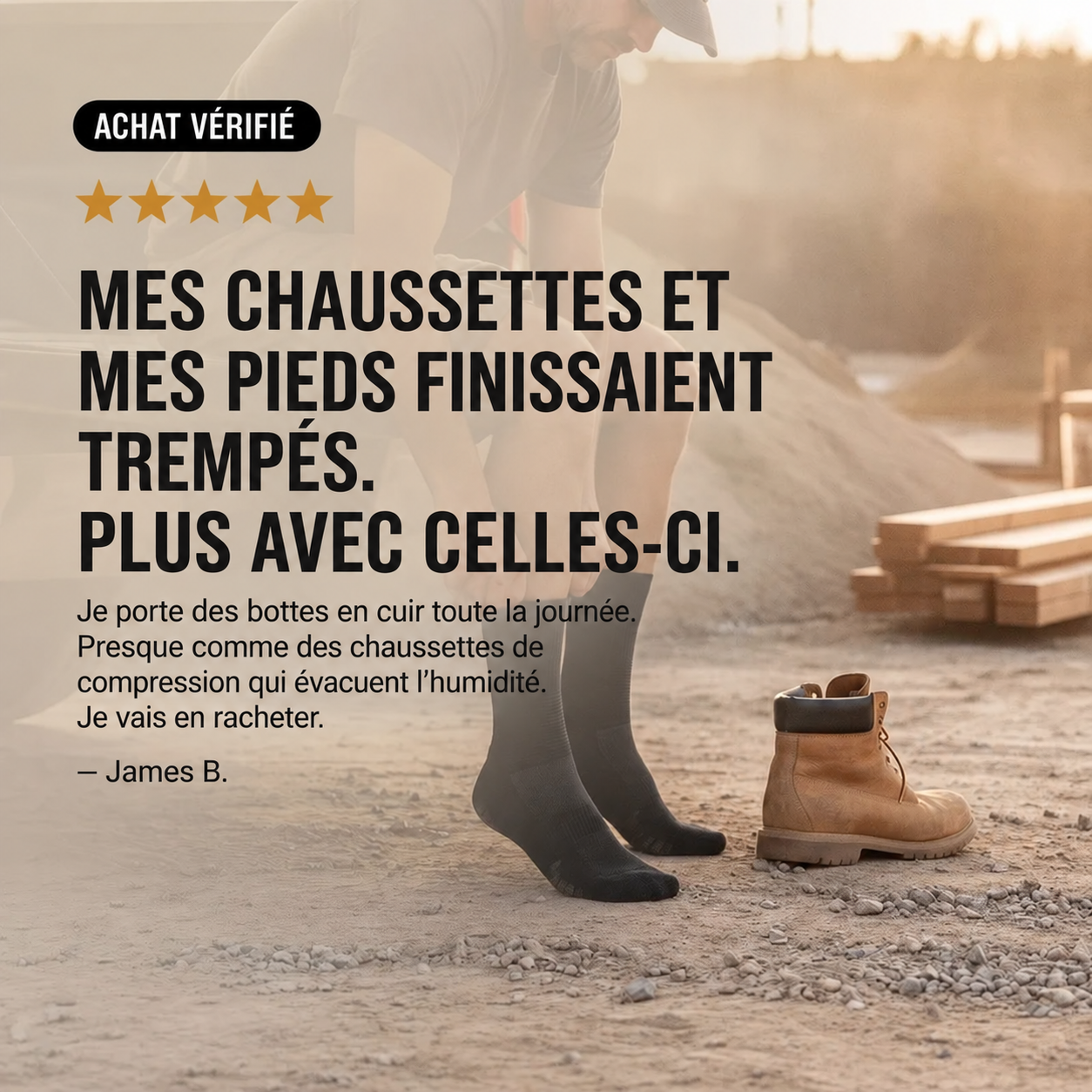 Chaussettes de travail coussinées