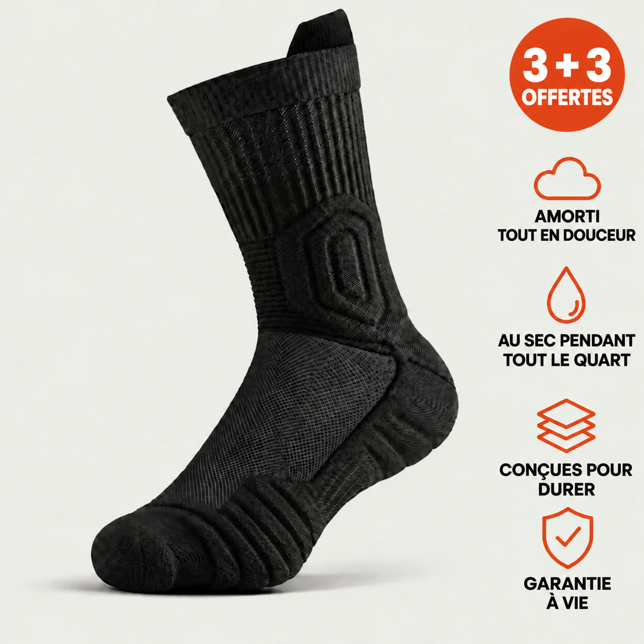 Chaussettes de travail coussinées